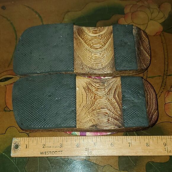 Geta Japanese Wooden Shoes Zori Sandals - Picture 10 of 12